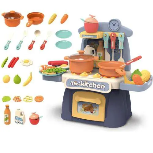 LittleONE by Pepita mini Konyhapult fénnyel és hanggal #kék-lila