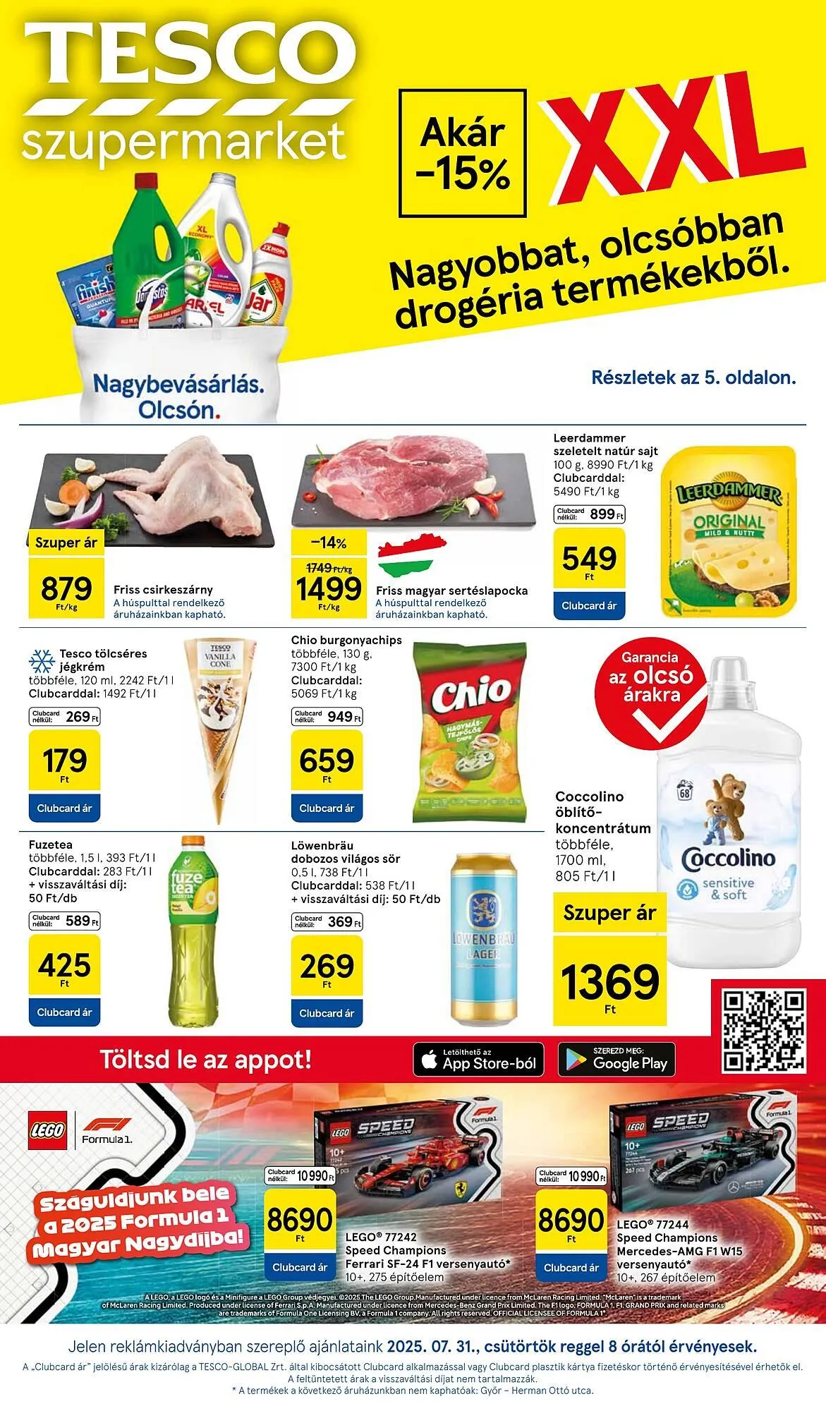 Katalógus Tesco akciós újság július 31.-tól augusztus 6.-ig 2025. - Oldal 1