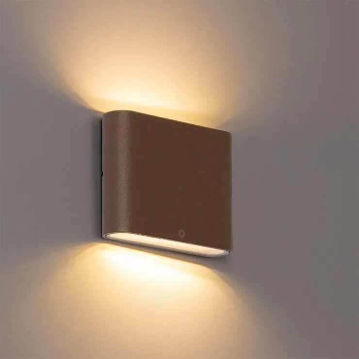 Modern kültéri fali lámpa rozsdabarna 11,5 cm IP65 LED-del - Batt