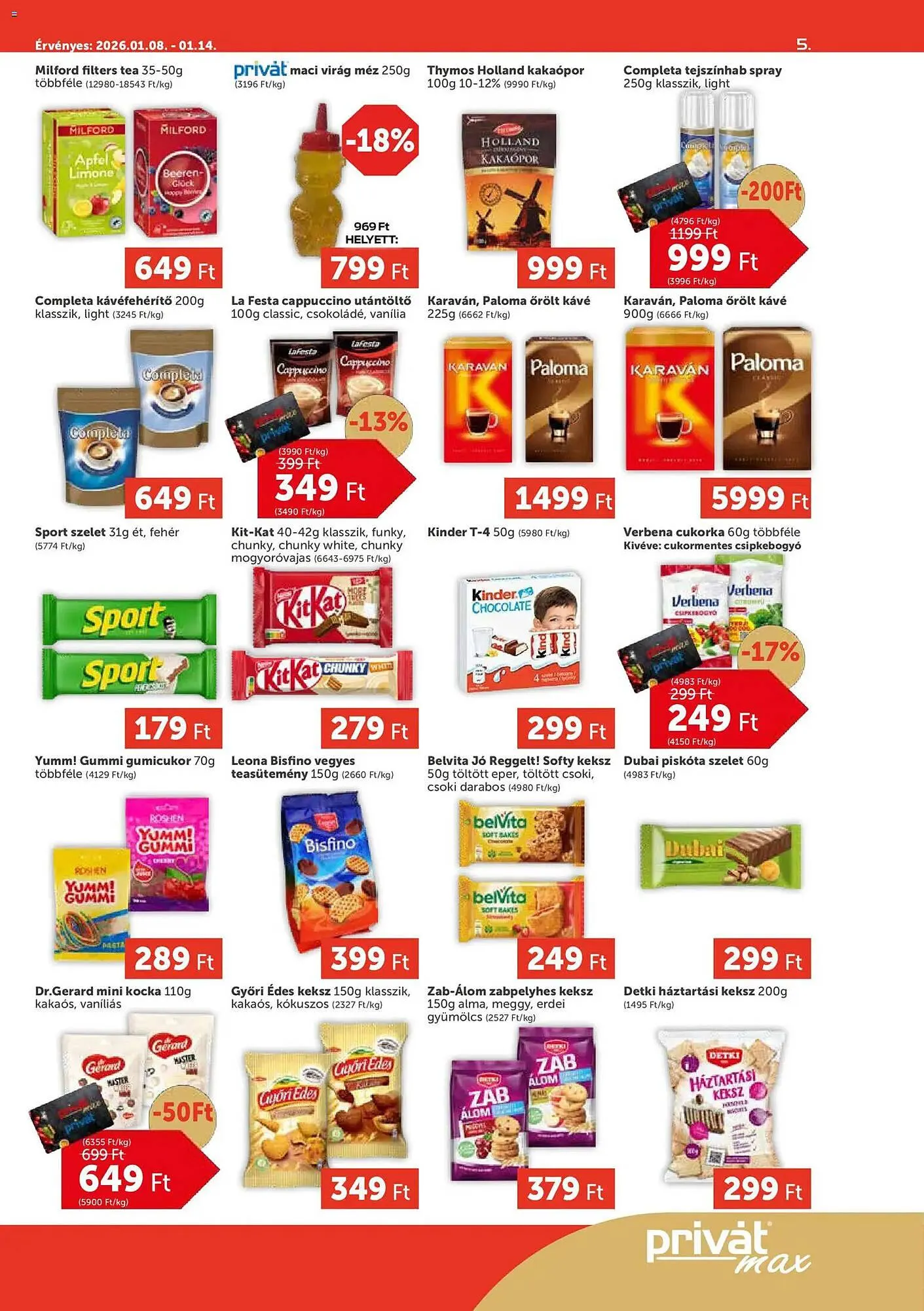 Katalógus PRIVÁT akciós újság január 8.-tól január 14.-ig 2026. - Oldal 5