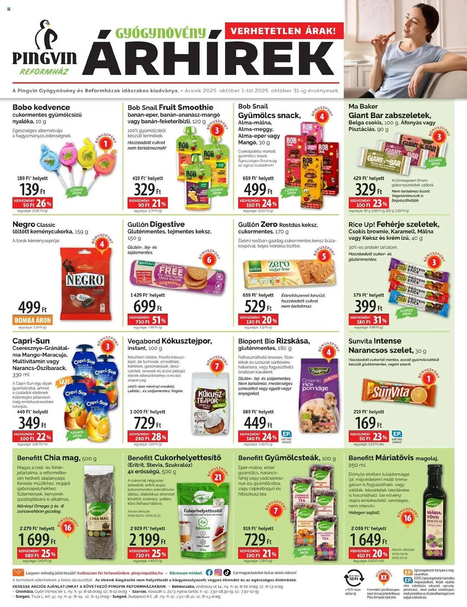 Katalógus Pingvin Patika akciós újság október 1.-tól október 31.-ig 2025. - Oldal 1