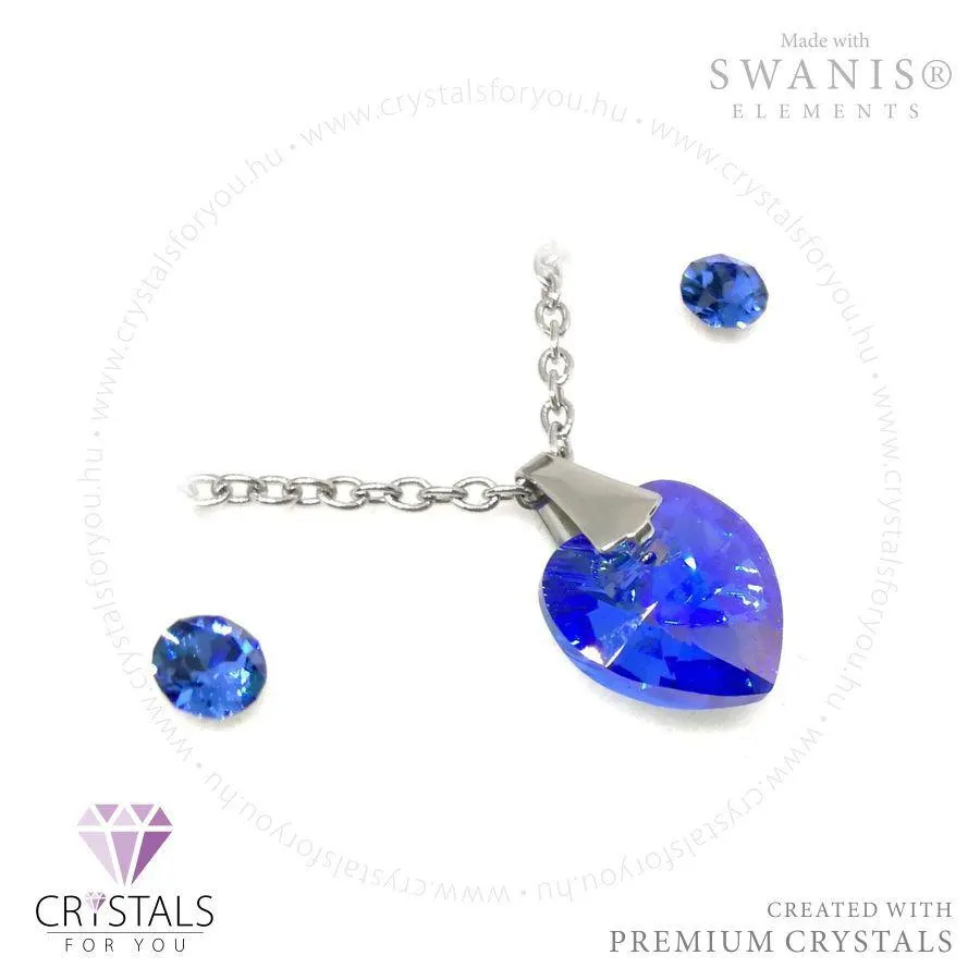 Szívecskés szett Swanis® prémium kristállyal díszítve