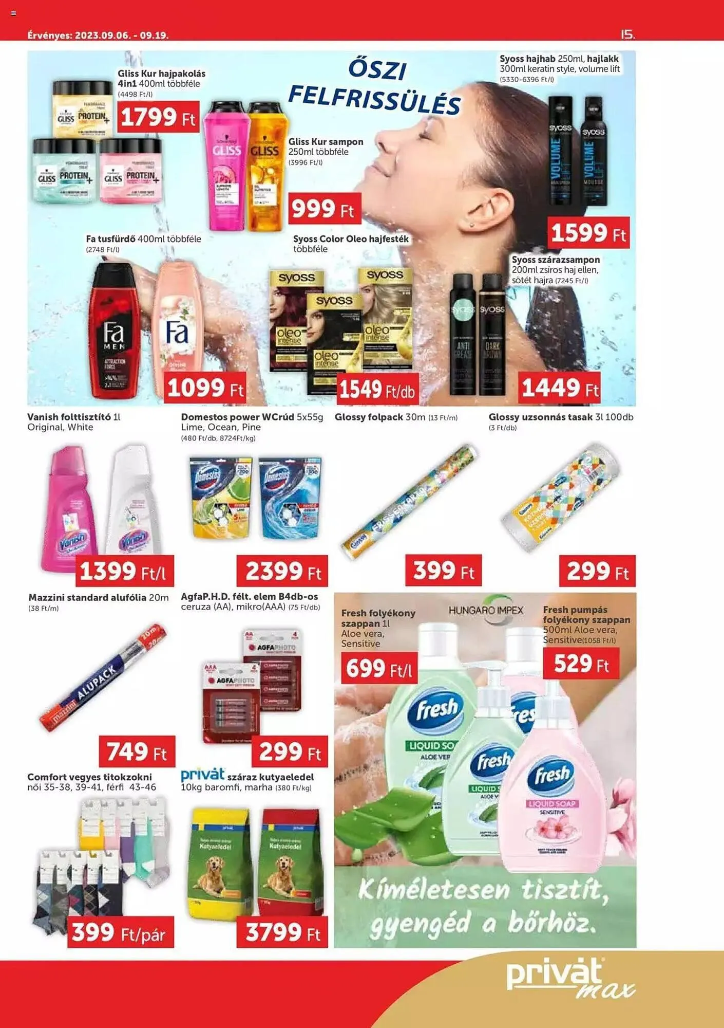 Katalógus PRIVÁT akciós újság szeptember 6.-tól szeptember 19.-ig 2023. - Oldal 15