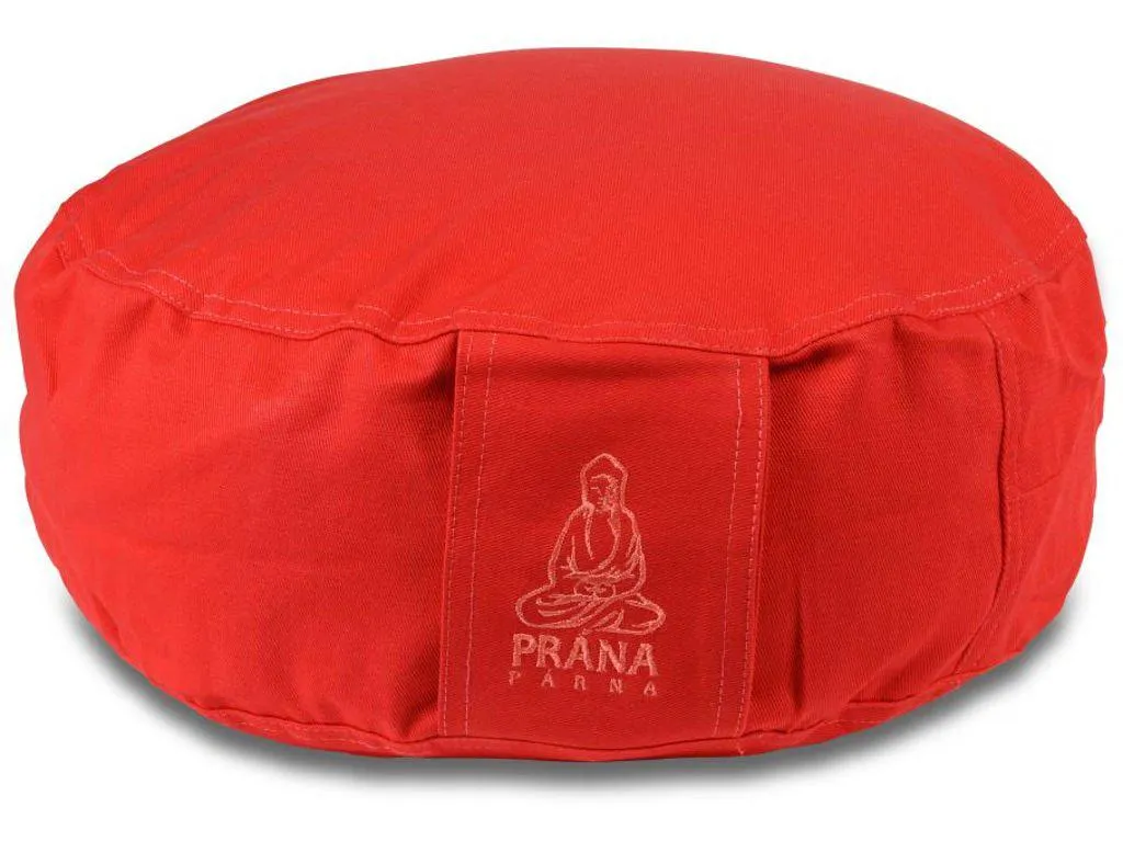 PRÁNA meditációs ülőpárna huzattal - piros 36 x 12 cm | + Ajándék: utántöltő