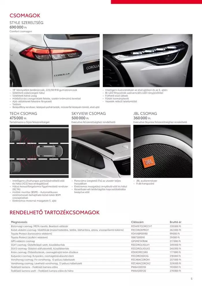 Katalógus Toyota Corolla Cross MY24 október 29.-tól október 29.-ig 2025. - Oldal 5