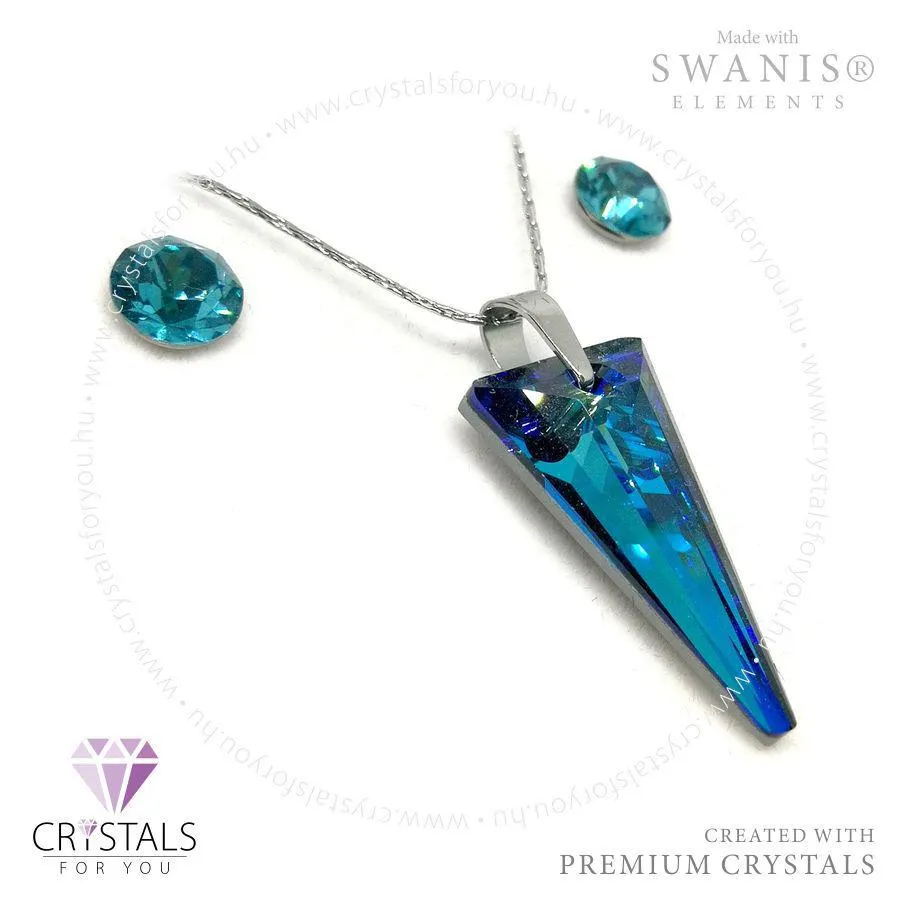 Hosszú háromszög szett Swanis® prémium kristállyal díszítve (nagy)