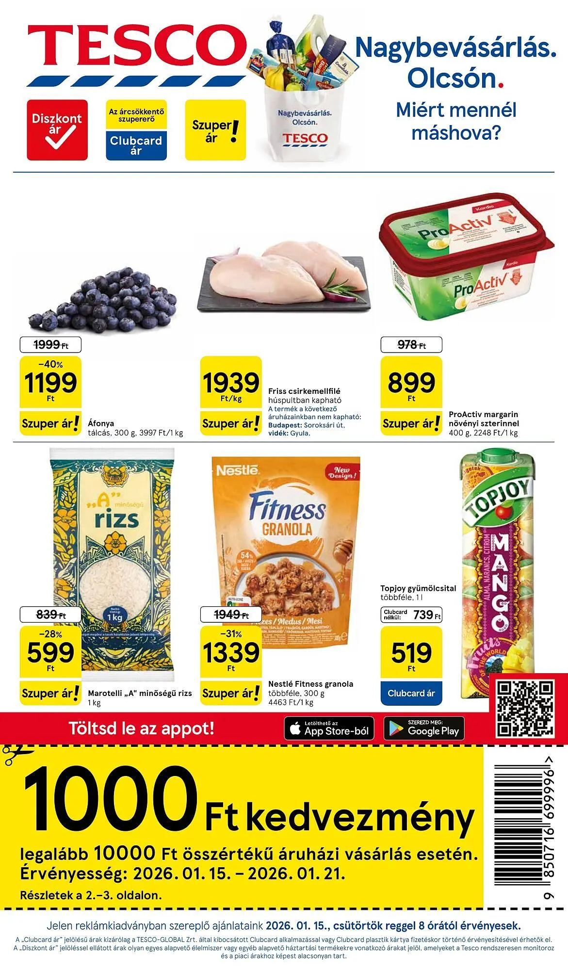 Katalógus Tesco akciós újság január 15.-tól január 21.-ig 2026. - Oldal 1