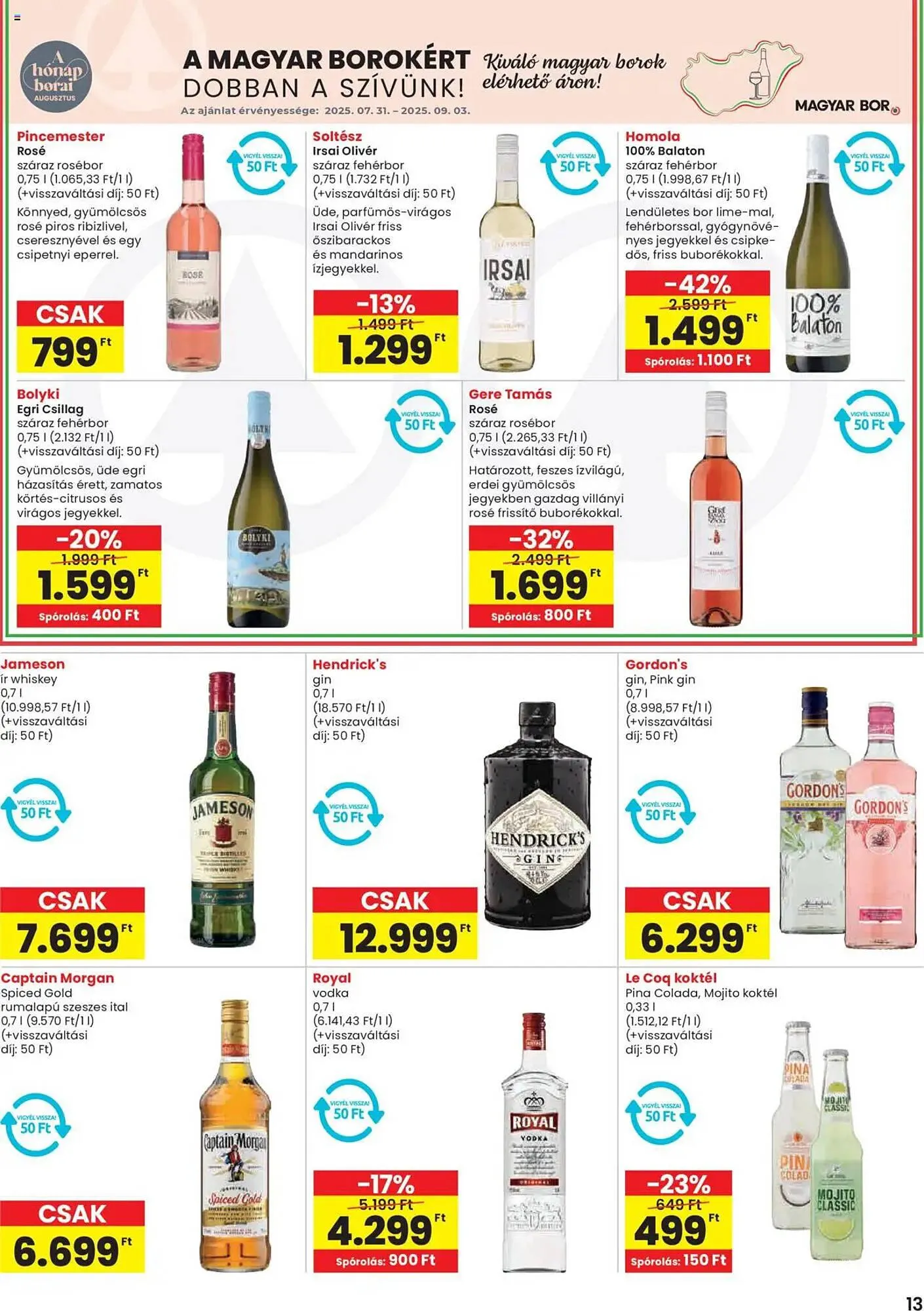 Katalógus Spar akciós újság július 31.-tól augusztus 6.-ig 2025. - Oldal 13
