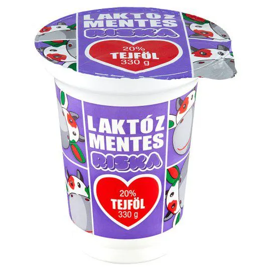 Riska laktózmentes tejföl 20% 330 g