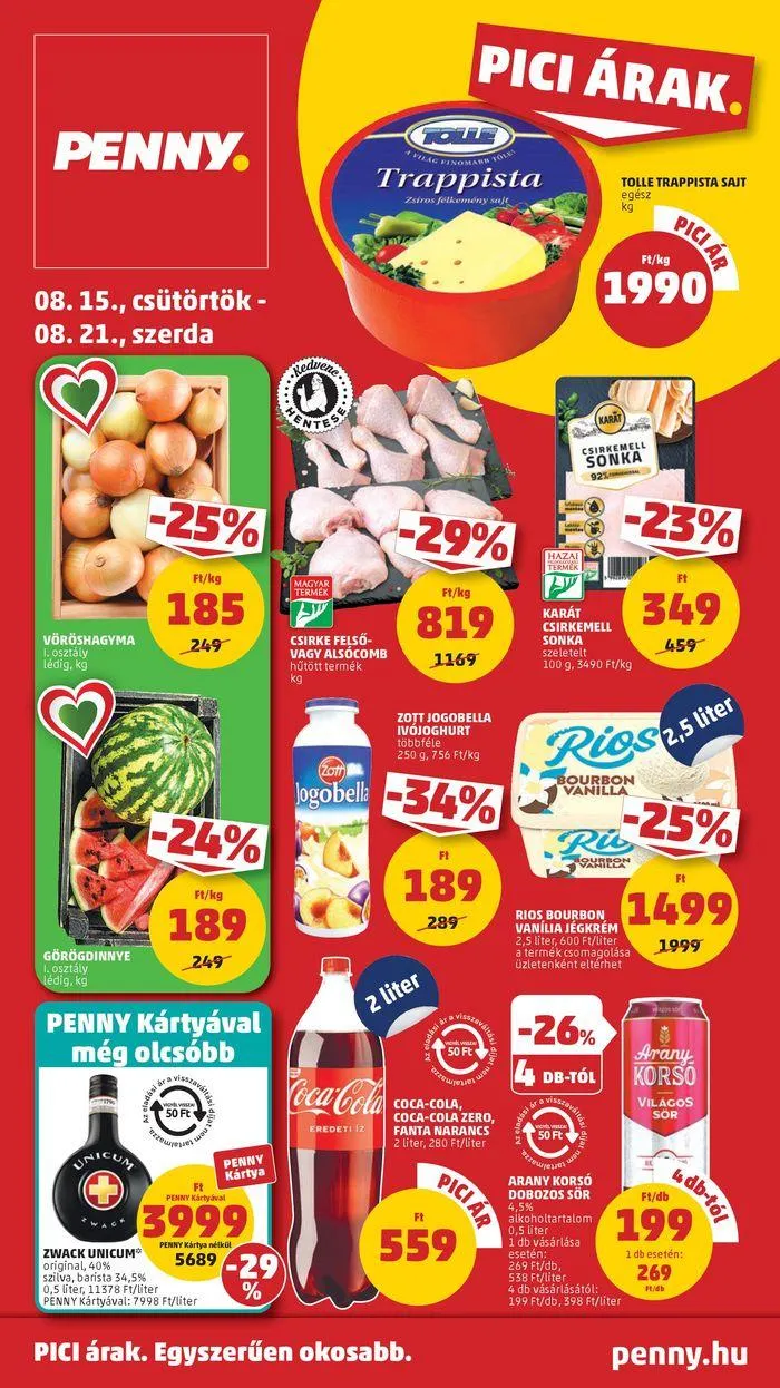 Katalógus Catalog PENNY 33. heti reklámújság augusztus 10.-tól augusztus 24.-ig 2024. - Oldal 1