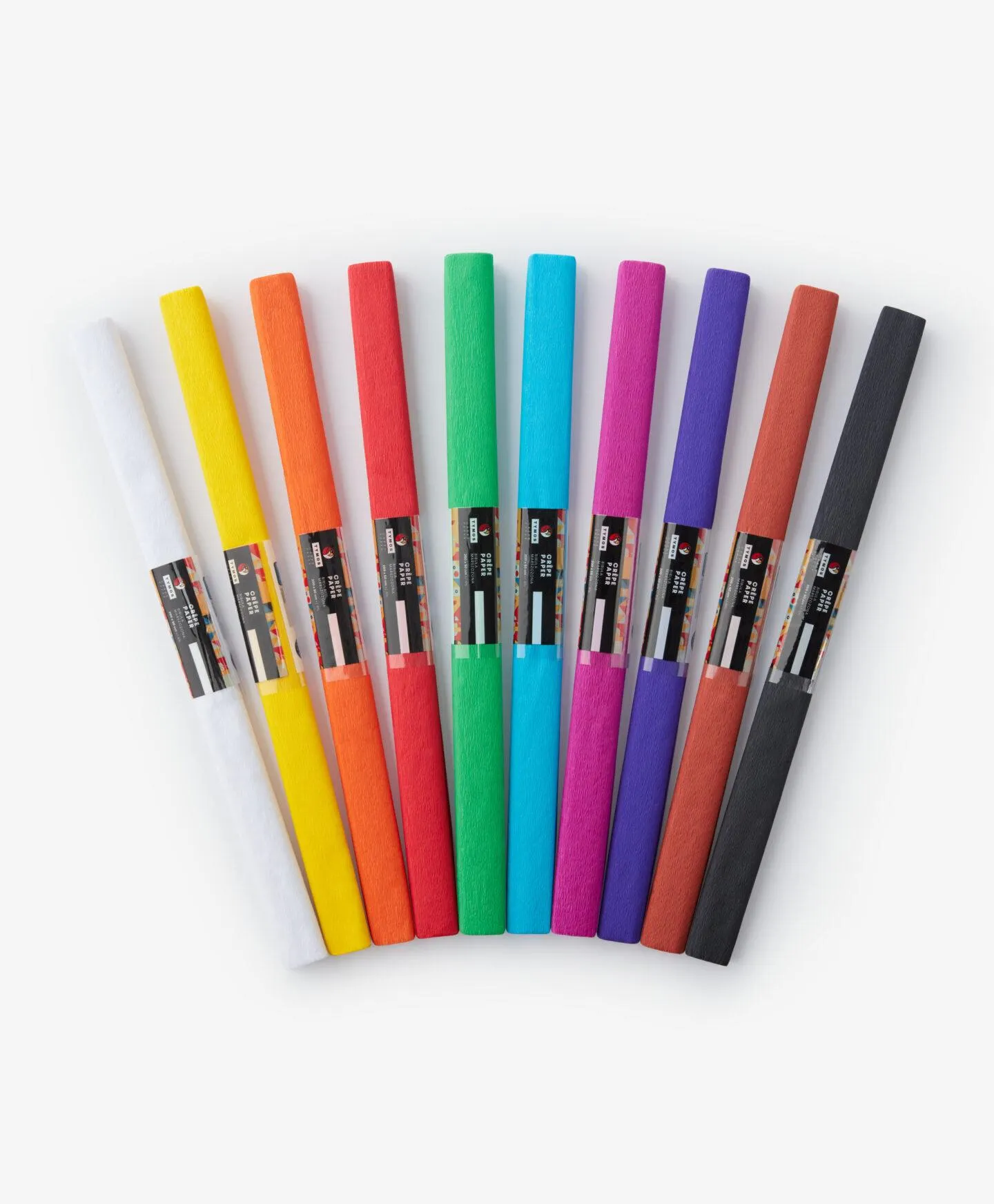 10 tekercs krepp papír szettben