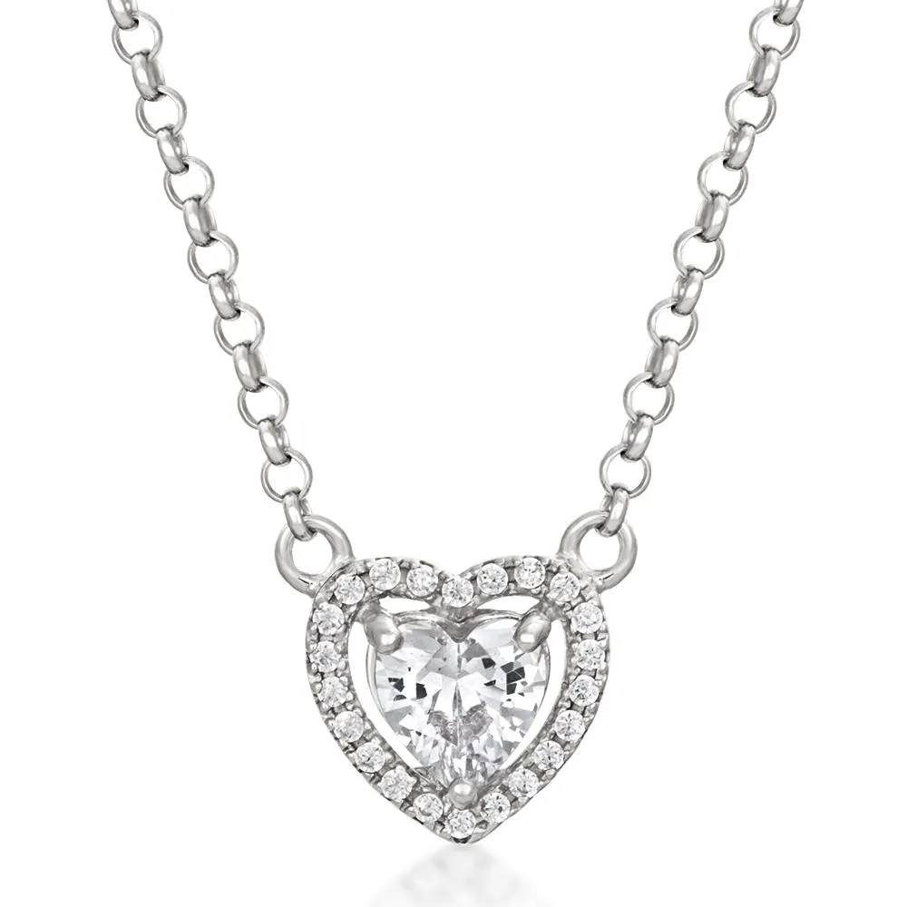 SOFIA ezüst nyaklánc szívben