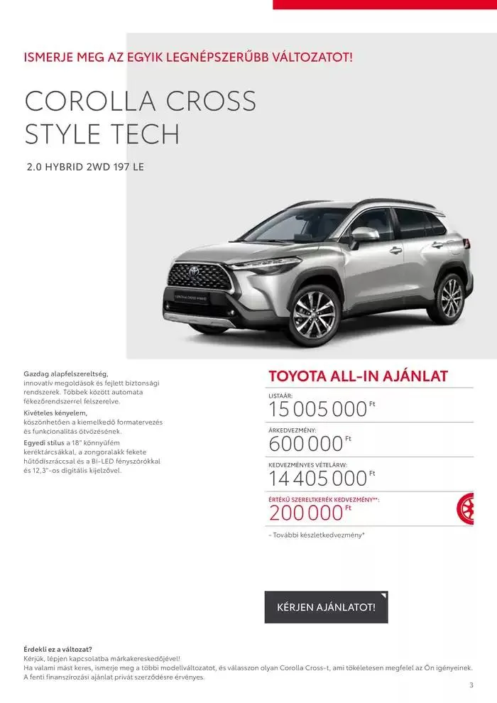 Katalógus Toyota Corolla Cross MY24 január 8.-tól január 8.-ig 2026. - Oldal 3