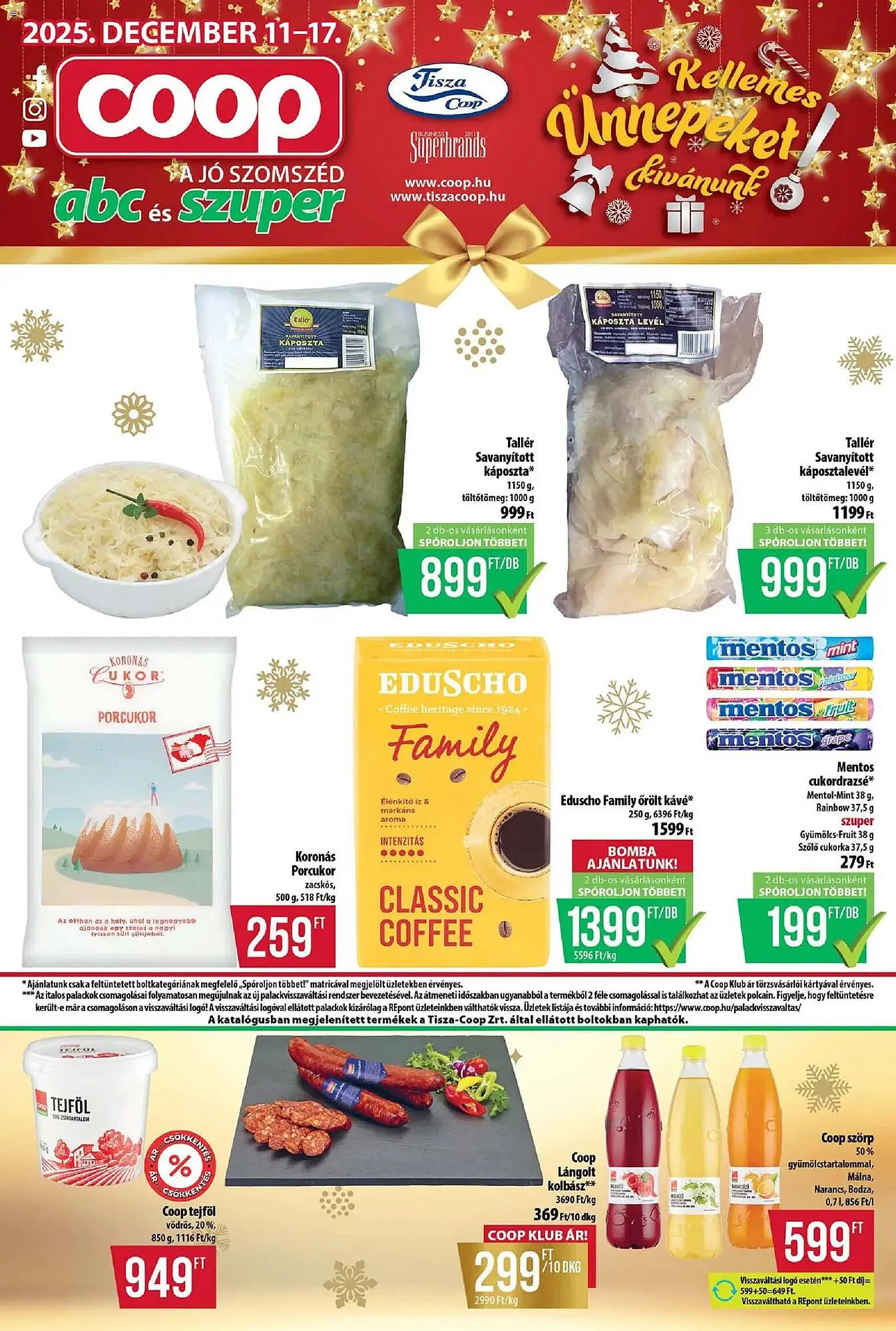 Katalógus Coop akciós újság december 11.-tól december 17.-ig 2025. - Oldal 1