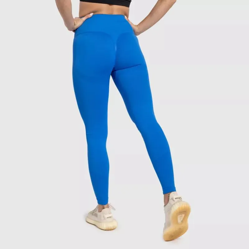 Magasderekú varrás nélküli leggings Iron Aesthetics Unison, kék