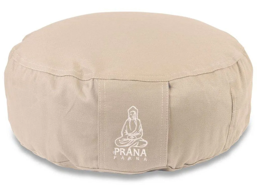PRÁNA meditációs ülőpárna huzattal - drapp 36 x 12 cm | + Ajándék: utántöltő