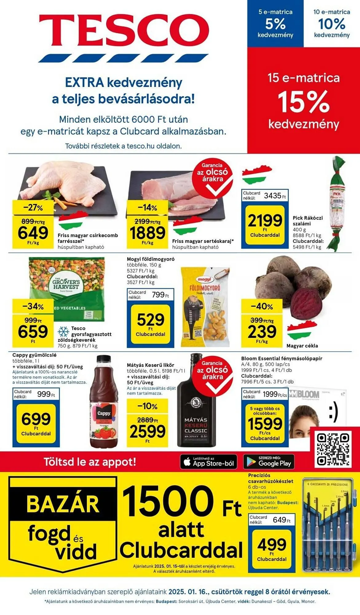 Katalógus Tesco akciós újság január 16.-tól január 22.-ig 2025. - Oldal 1