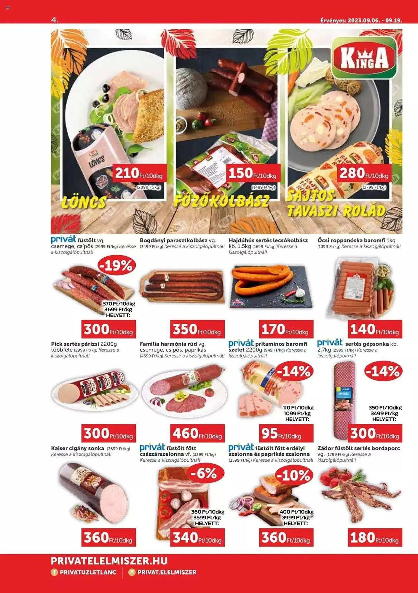 Katalógus PRIVÁT akciós újság szeptember 6.-tól szeptember 19.-ig 2023. - Oldal 4