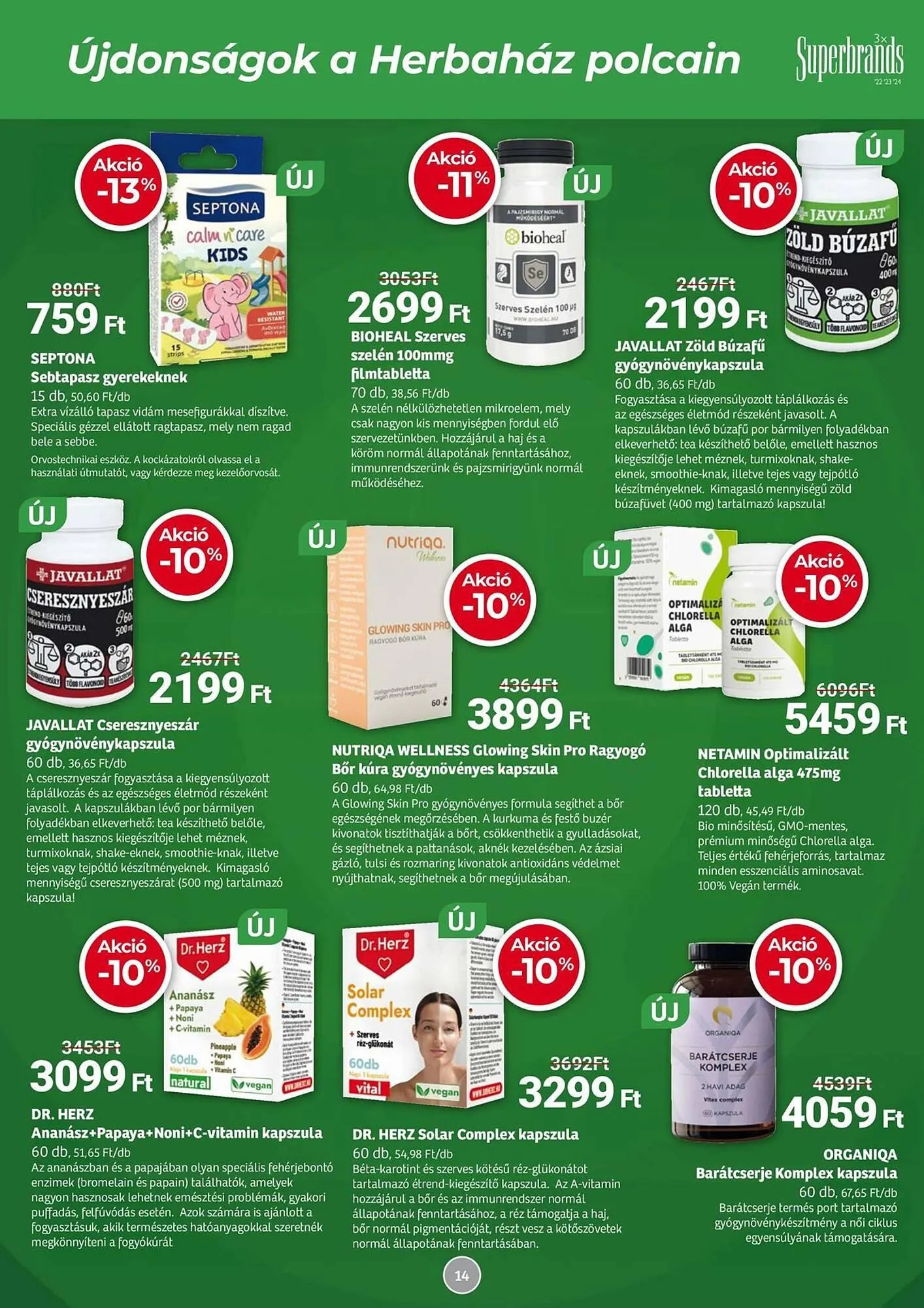 Katalógus Herbaház akciós újság augusztus 4.-tól augusztus 31.-ig 2025. - Oldal 14