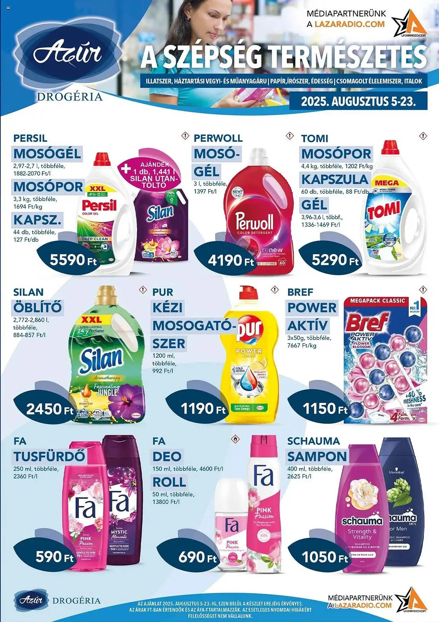 Katalógus Azúr akciós újság augusztus 5.-tól augusztus 23.-ig 2025. - Oldal 1