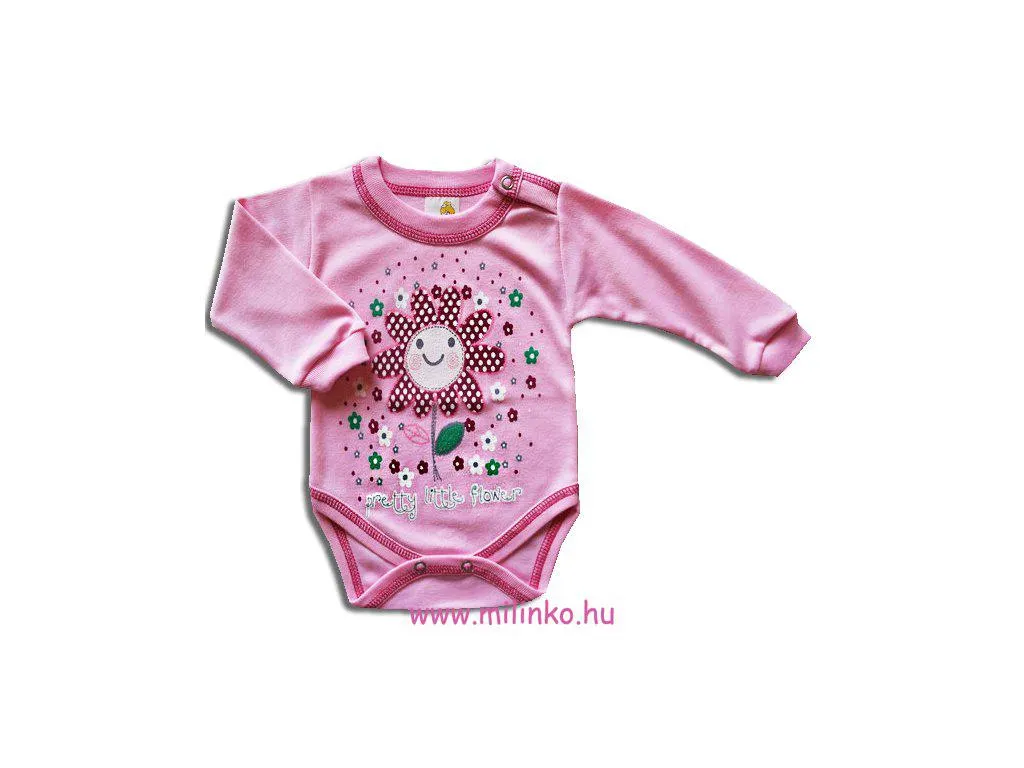 Baba body – LITTLE FLOWER, rózsaszín