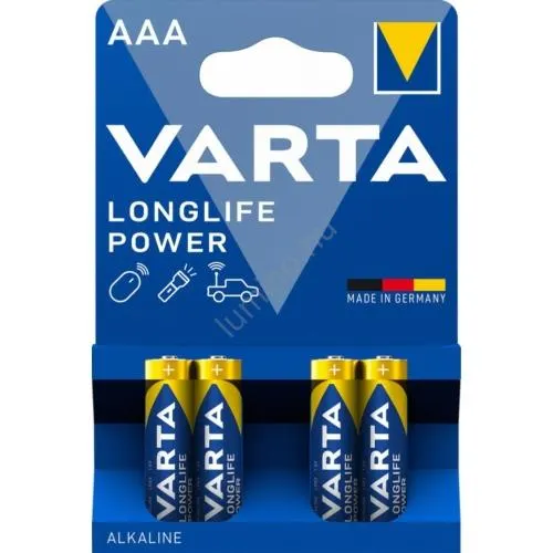 VARTA Longlife Power Alkáli Tartós Mikro Elem AAA B4