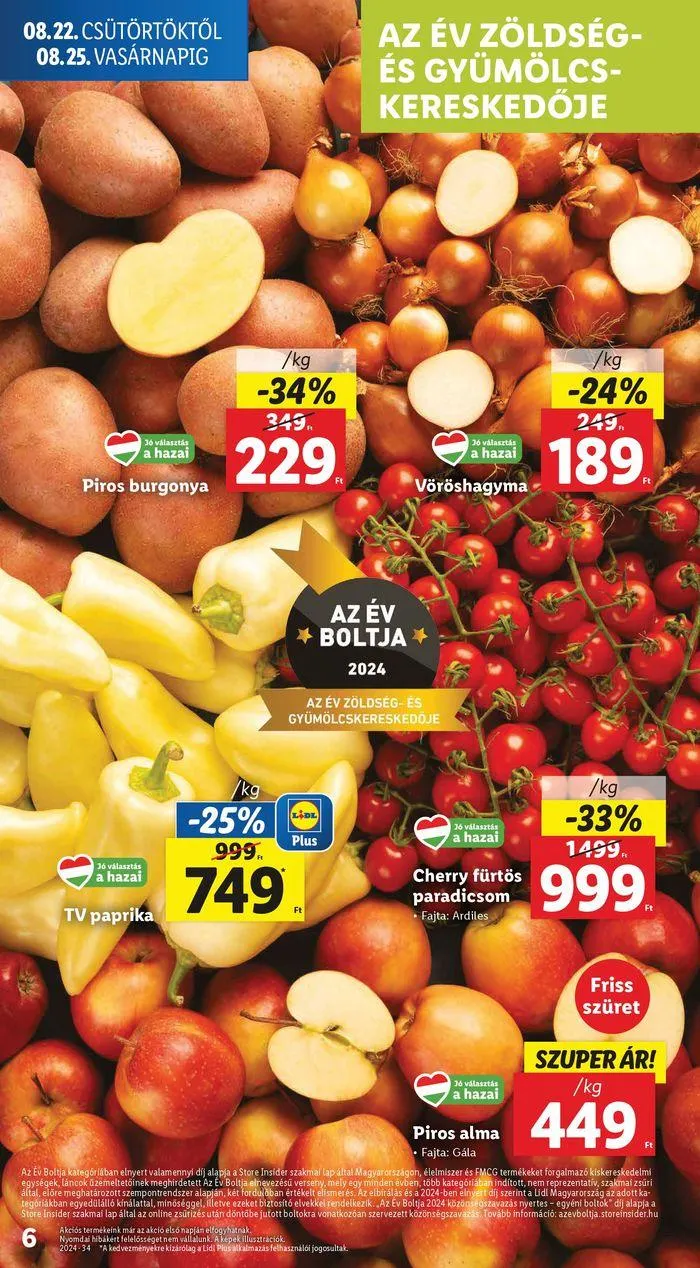 Katalógus Akciós újság – 34. hét augusztus 22.-tól augusztus 28.-ig 2024. - Oldal 6
