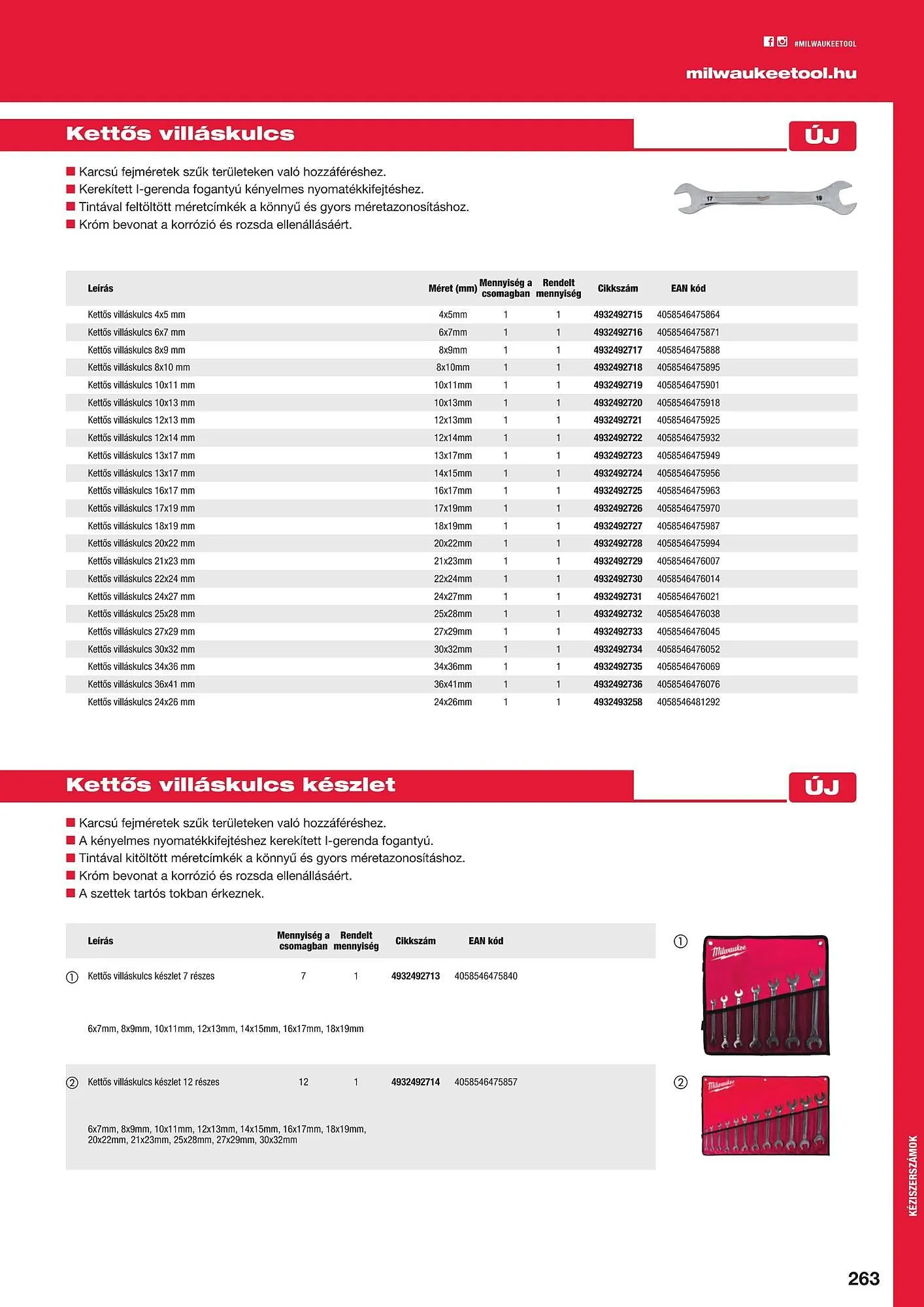 Katalógus Milwaukeetool akciós újság augusztus 14.-tól december 31.-ig 2024. - Oldal 263