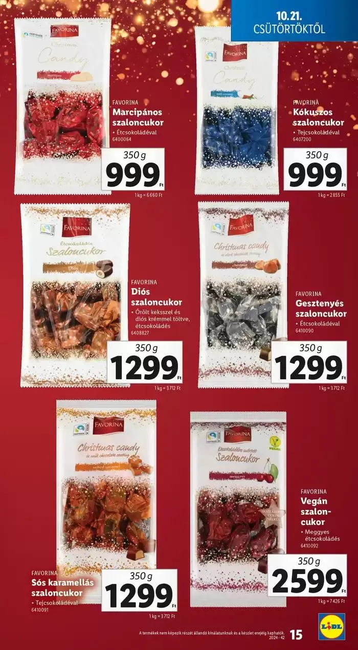 Katalógus Ünnepi édességkatalógus október 17.-tól december 31.-ig 2024. - Oldal 15