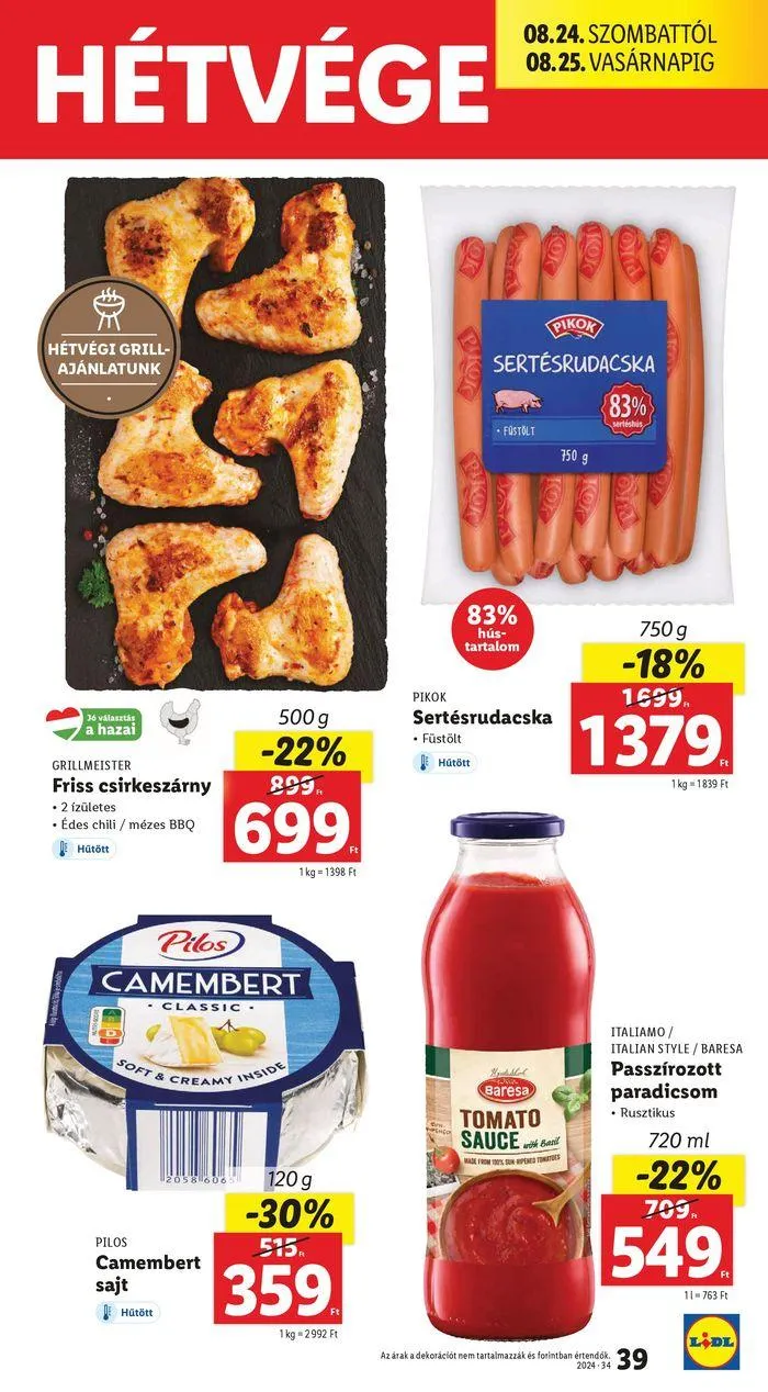 Katalógus Akciós újság – 34. hét augusztus 22.-tól augusztus 28.-ig 2024. - Oldal 39