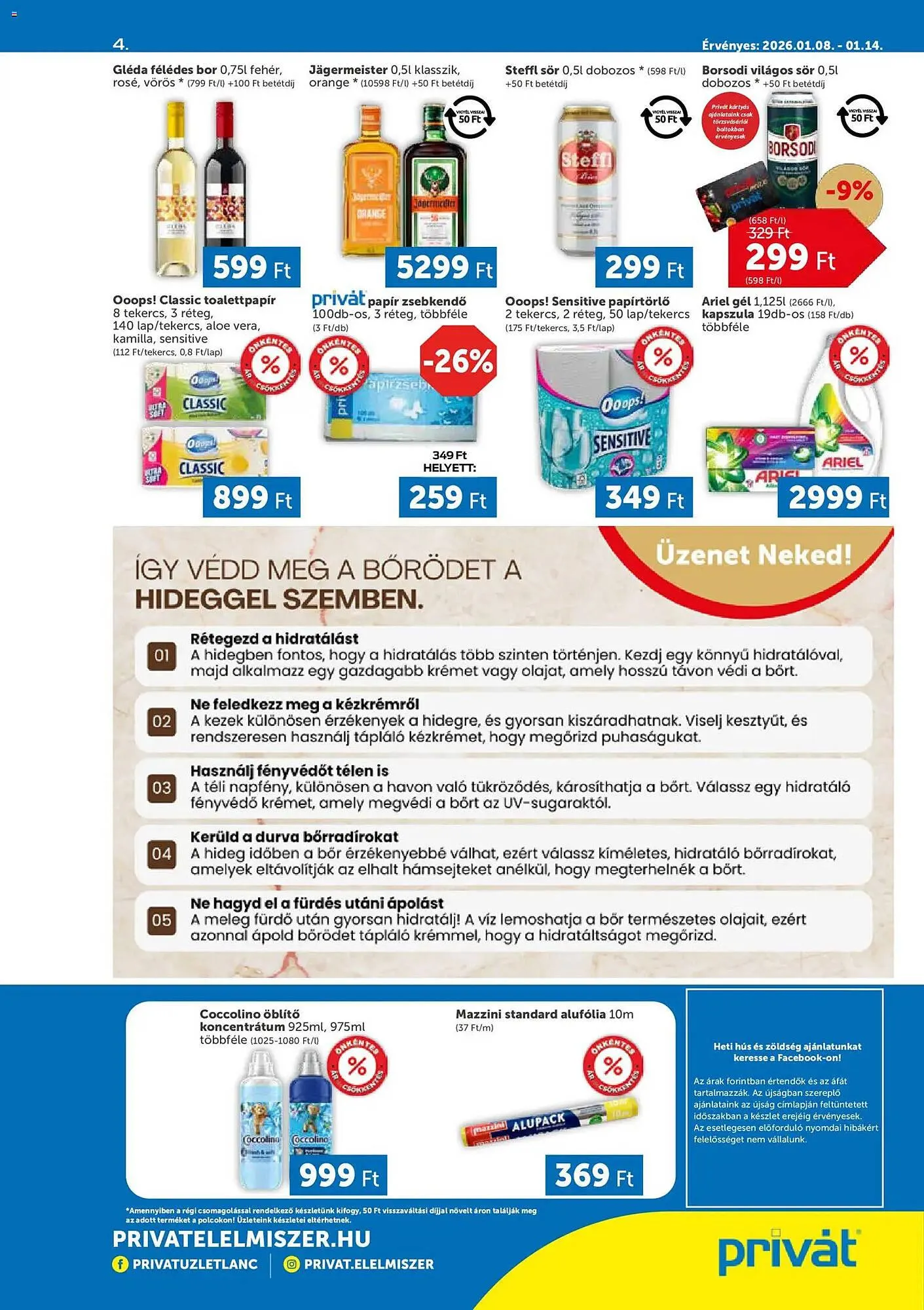 Katalógus PRIVÁT akciós újság január 8.-tól január 14.-ig 2026. - Oldal 4