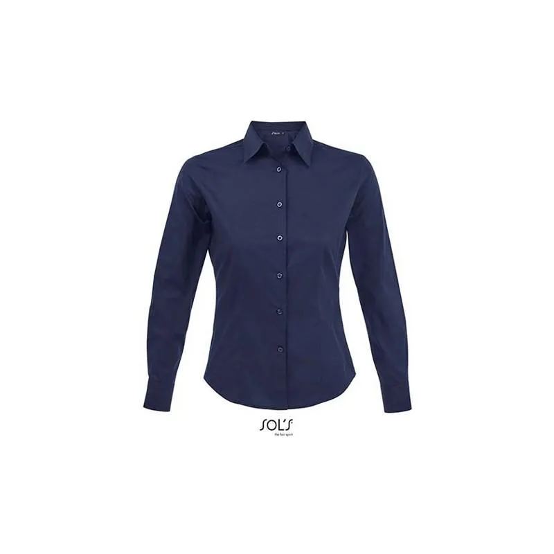 Női pincér blúz SOL'S hosszú ujjú - Sötét kék