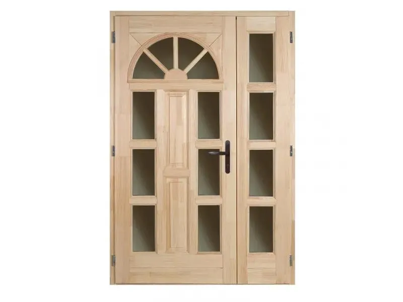 NAPSUGÁR - fa bejárati ajtó 140x210 (szélén-üveg-bal)