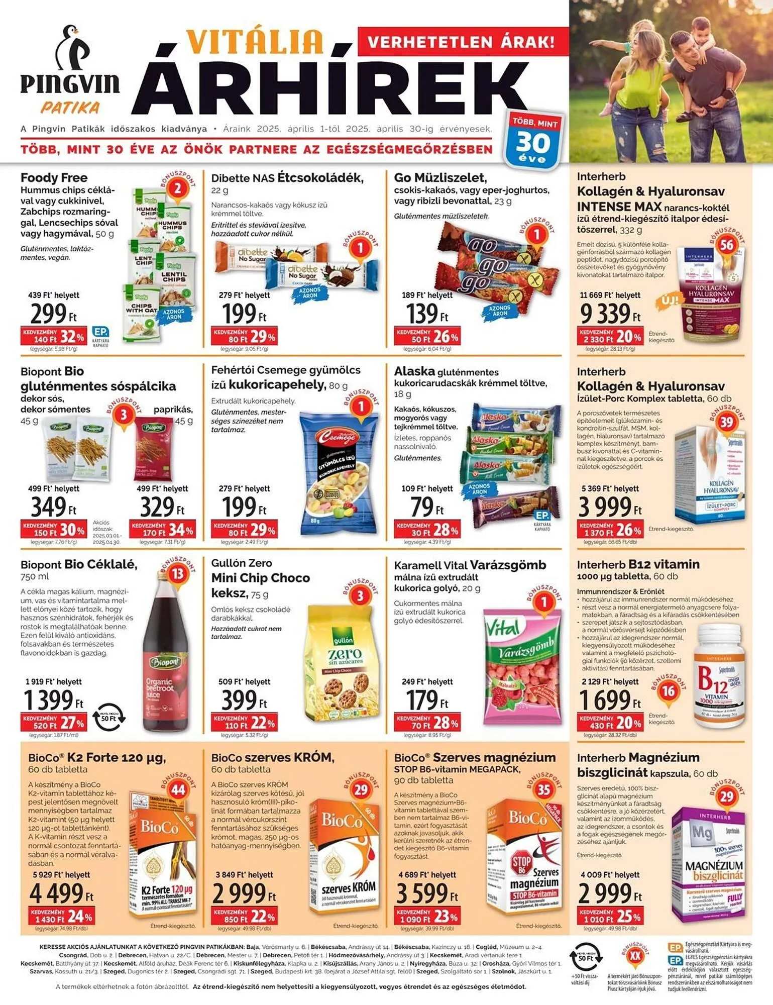 Katalógus Pingvin Patika akciós újság április 1.-tól április 30.-ig 2025. - Oldal 1