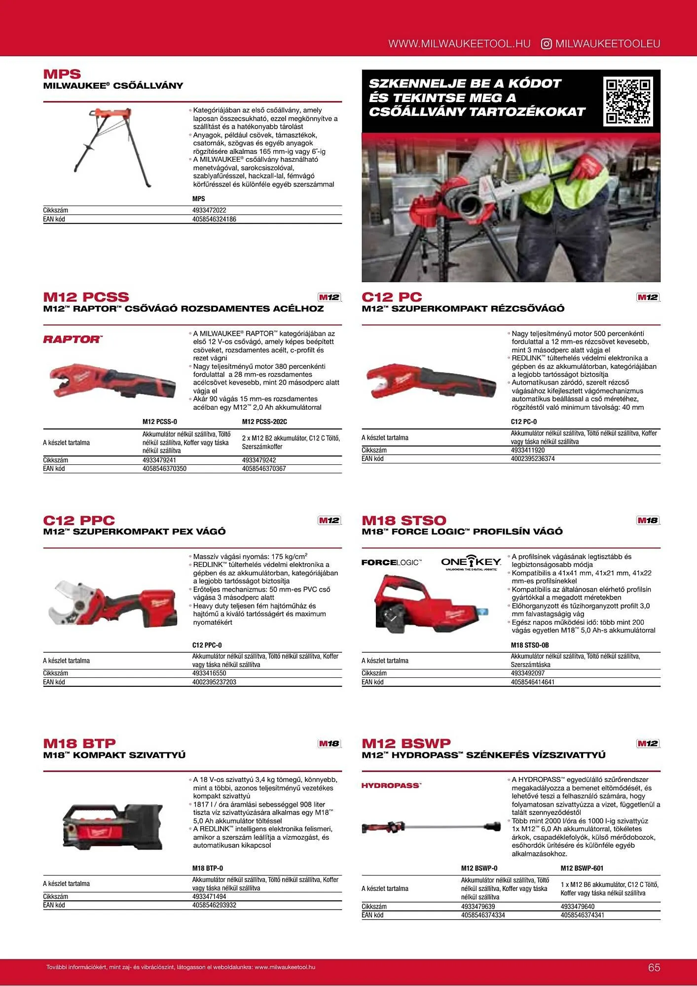 Katalógus Milwaukeetool akciós újság augusztus 14.-tól december 31.-ig 2025. - Oldal 65