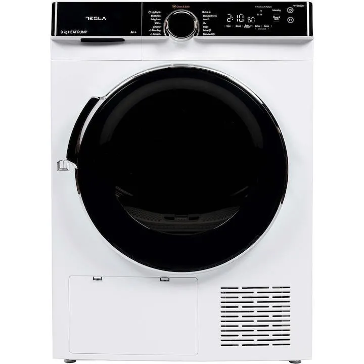 Tesla WT8H92M ruhaszárító, 8kg, A++ osztályú hőszivattyú, inverteres, gyűrődésmentes, 16 program, fehér