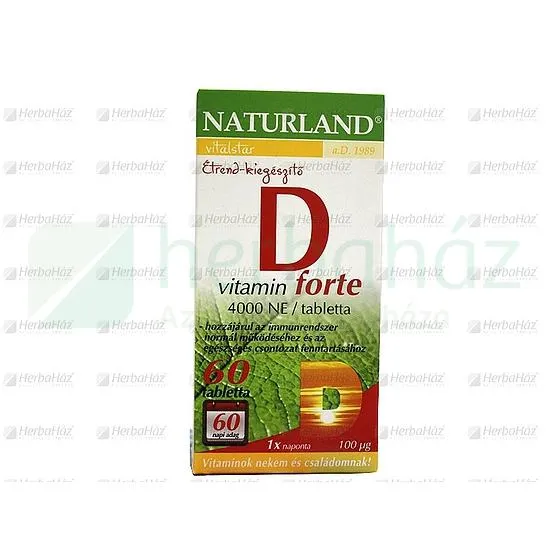 NATURLAND D-VITAMIN FORTE TABLETTA 60DB