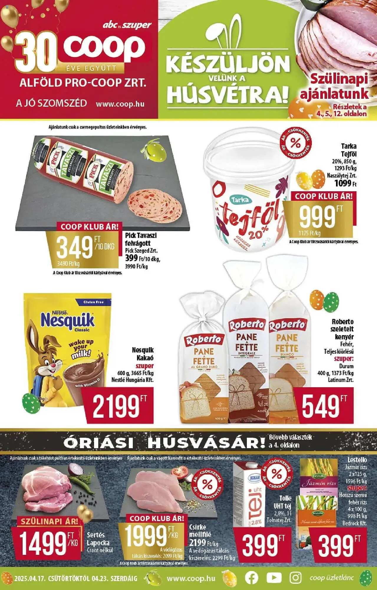 Katalógus Coop akciós újság április 17.-tól április 23.-ig 2025. - Oldal 1