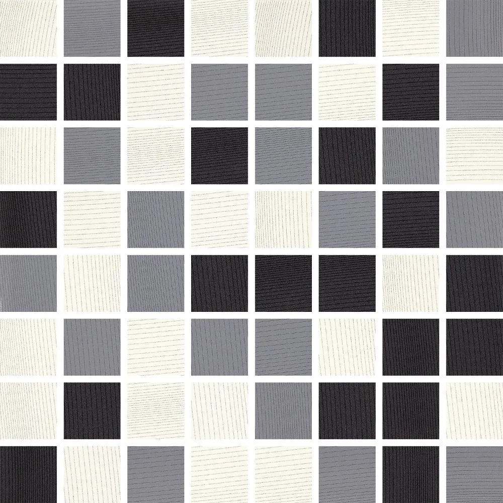 CERSANIT BLACK&WHITE DEKORCSEMPE "E" 20X60CM FEKETE-FEHÉR 1,08M2/ CSOMAG