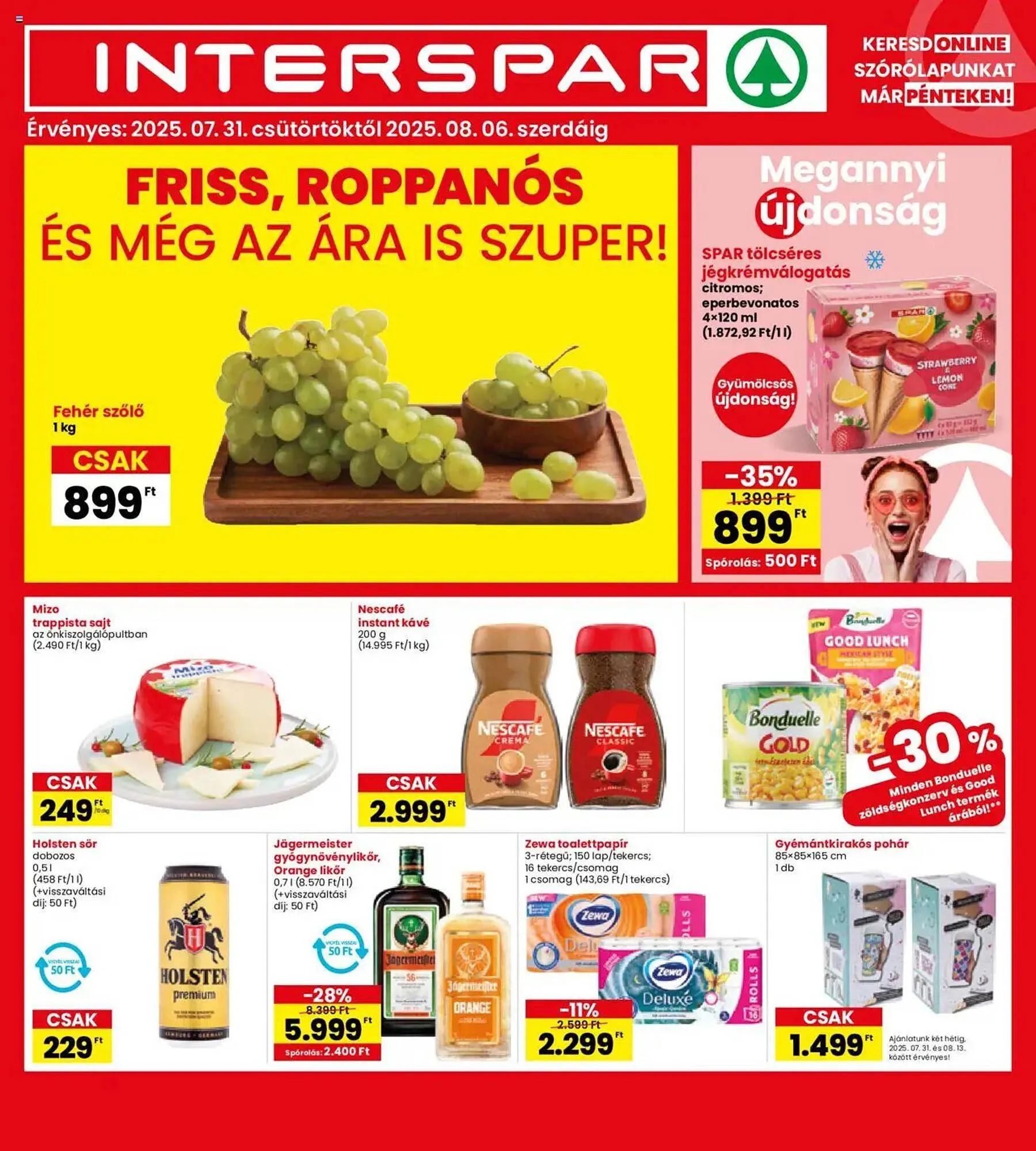 Katalógus Interspar akciós újság július 31.-tól augusztus 6.-ig 2025. - Oldal 1