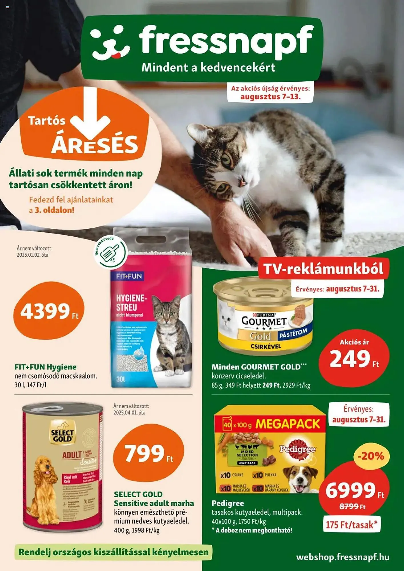 Katalógus Fressnapf akciós újság augusztus 7.-tól augusztus 31.-ig 2025. - Oldal 1