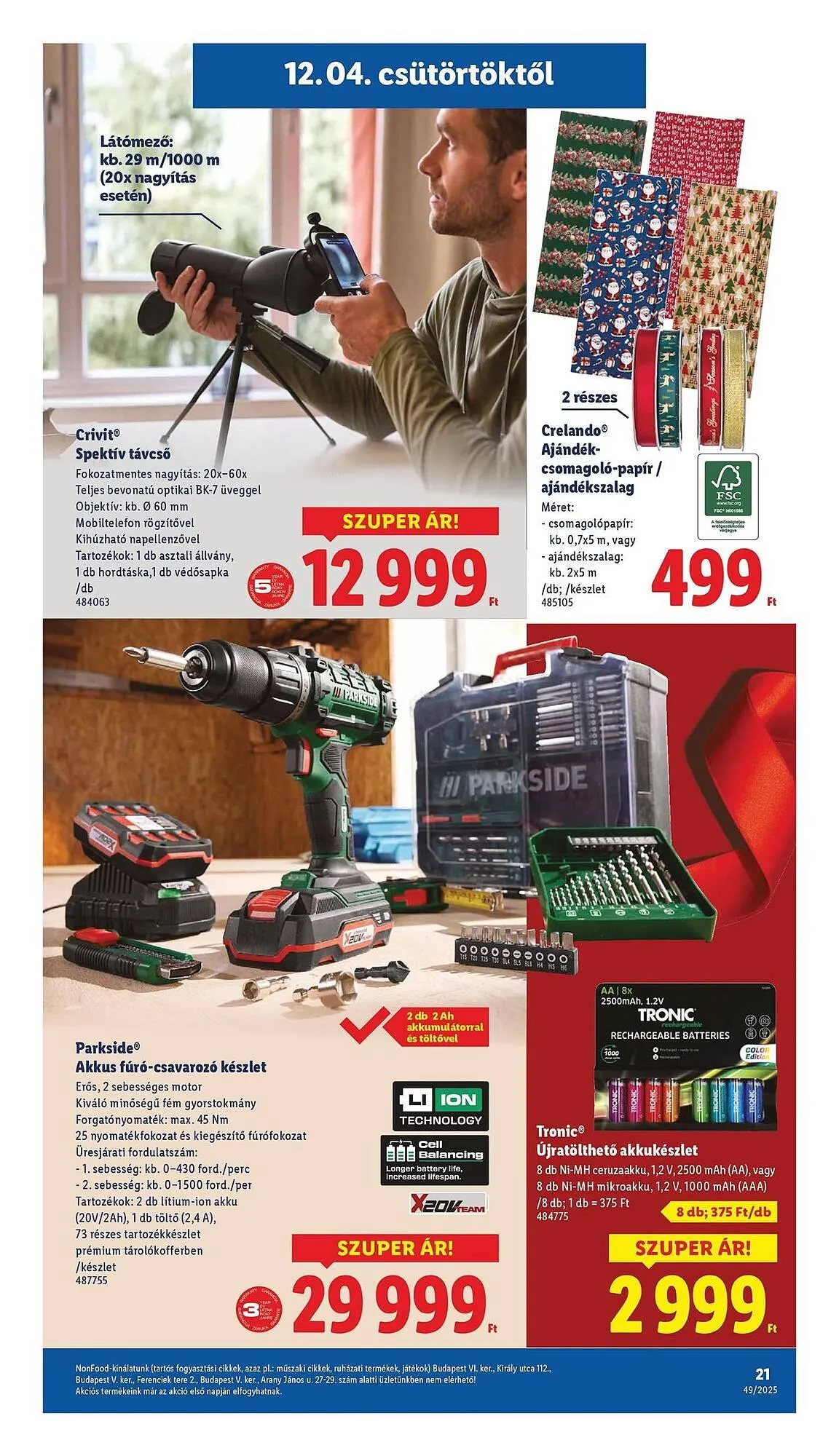 Katalógus Lidl akciós újság december 4.-tól december 28.-ig 2025. - Oldal 21