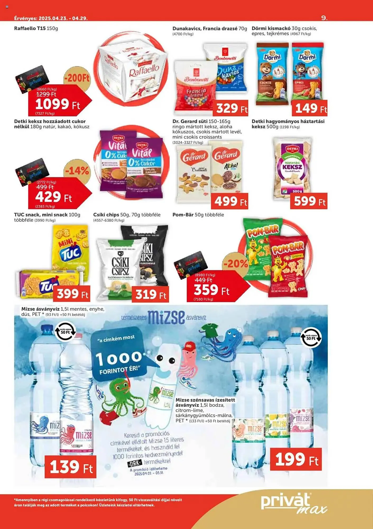 Katalógus PRIVÁT akciós újság április 23.-tól április 29.-ig 2025. - Oldal 9