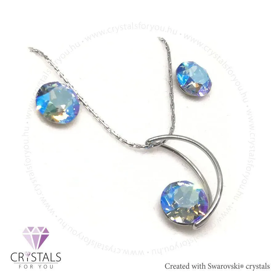 Hold alakú ékszerszett Swanis® prémium kristállyal díszítve
