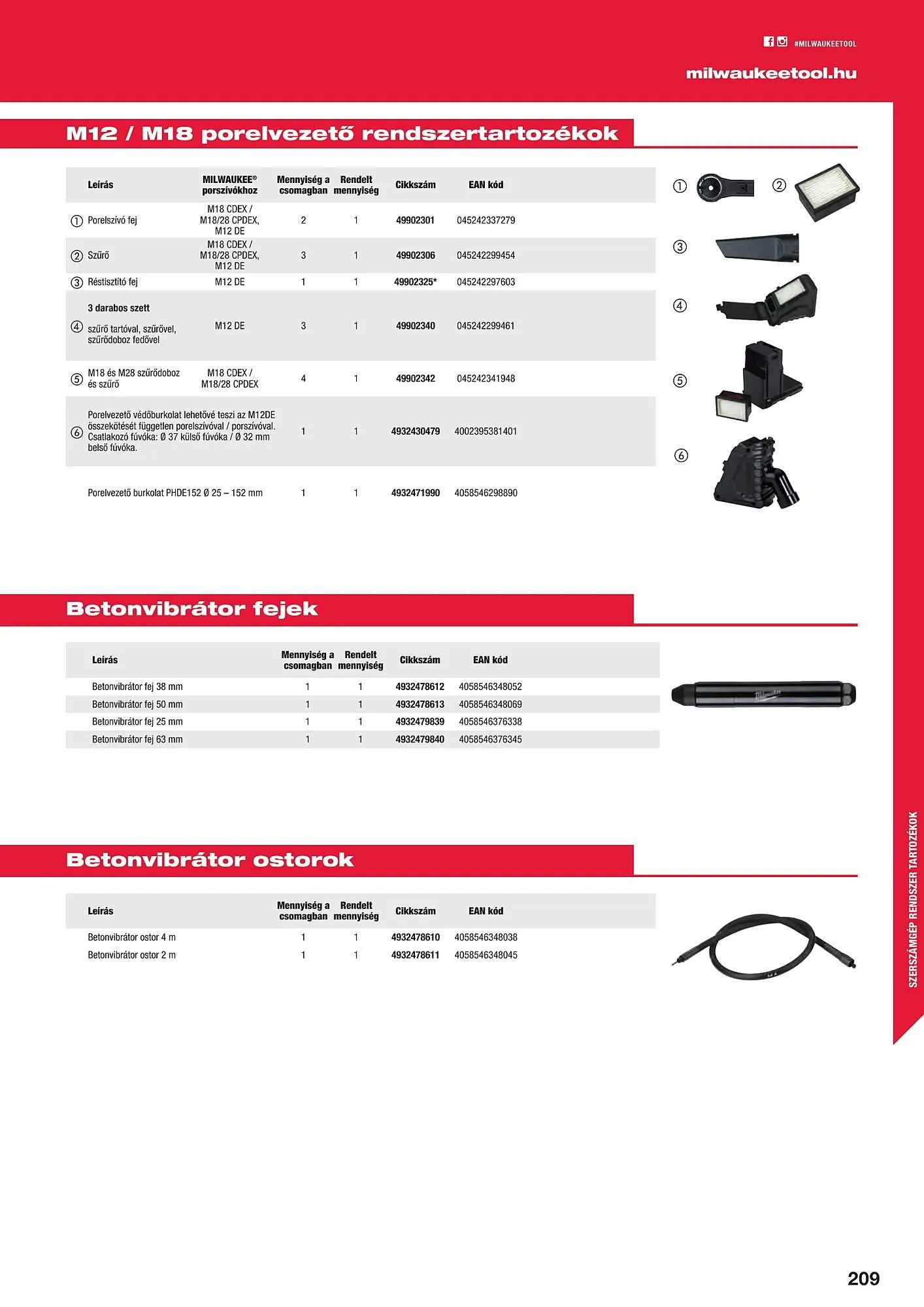 Katalógus Milwaukeetool akciós újság augusztus 14.-tól december 31.-ig 2024. - Oldal 209