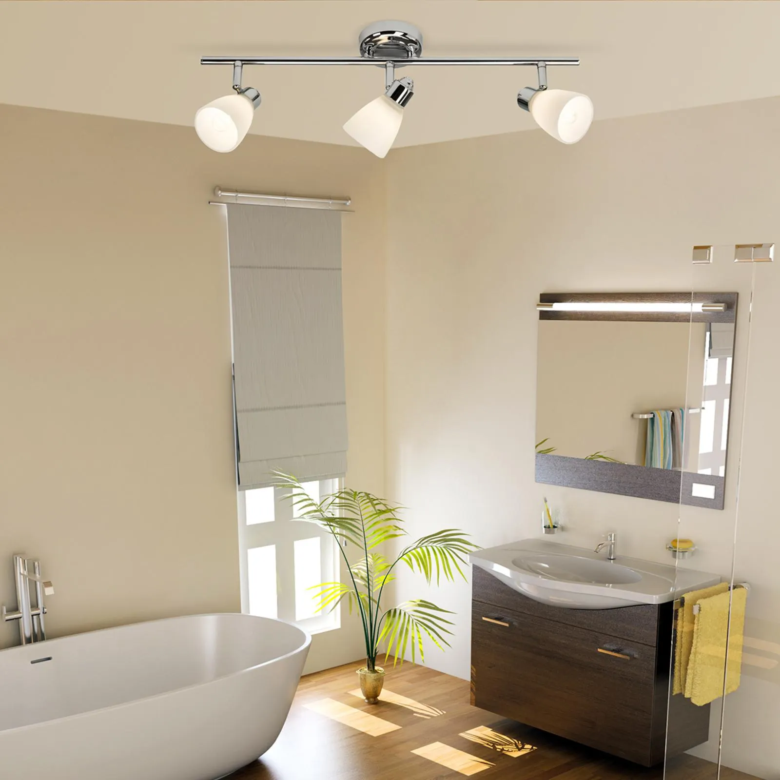 Kensington három égős mennyezeti lámpa IP44-gyel