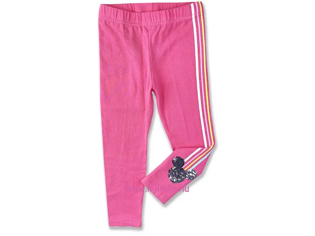 Lányka leggings flitterrel- Minnie, lazacszín