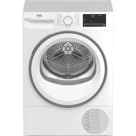 Beko B3T69110 Kondenzációs szárítógép, 9 kg, 15 program, RecycledDry, Aquawave, Optisense, Hygiene, B energiaosztály, Fehér