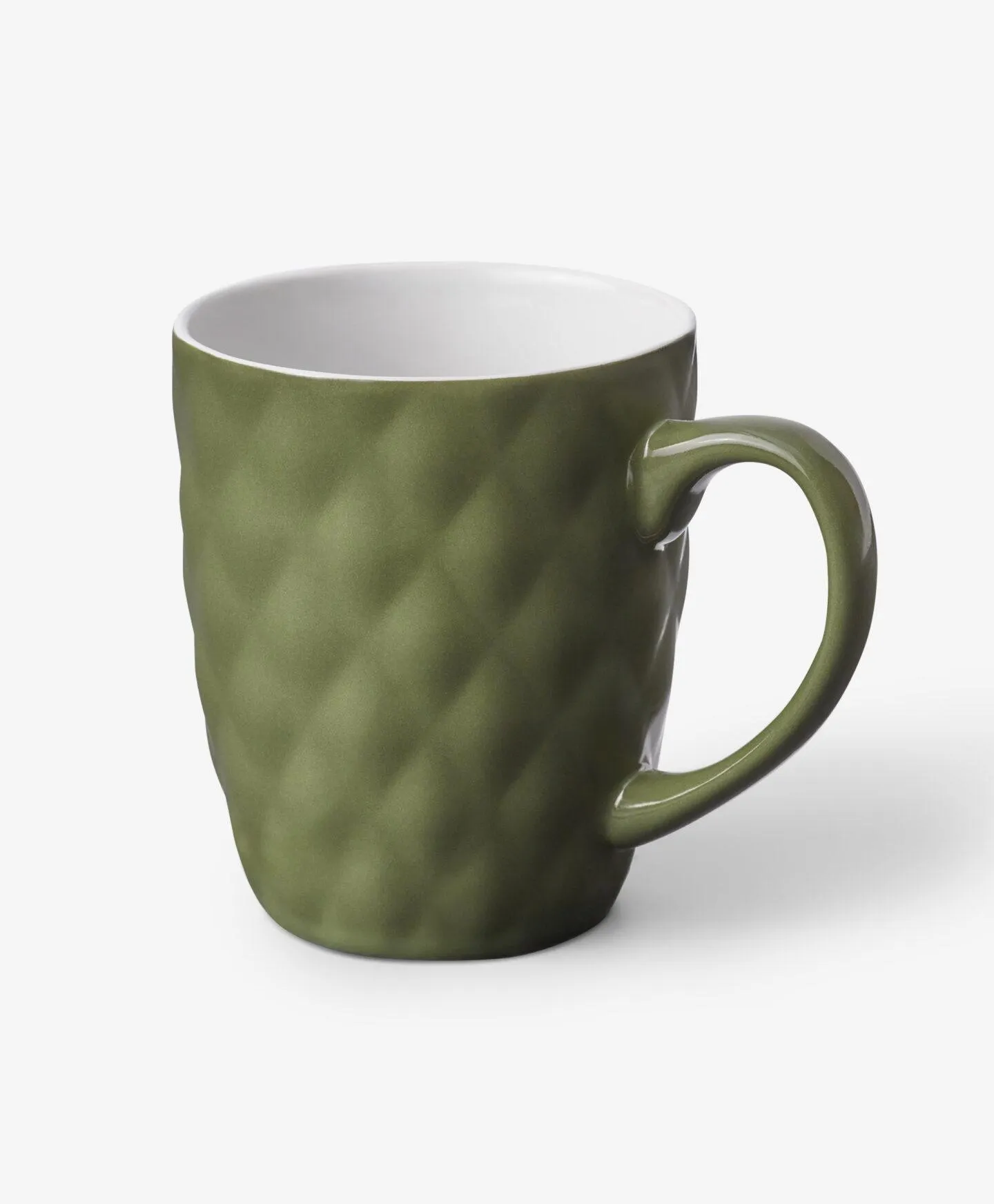 zöld dombornyott bögre