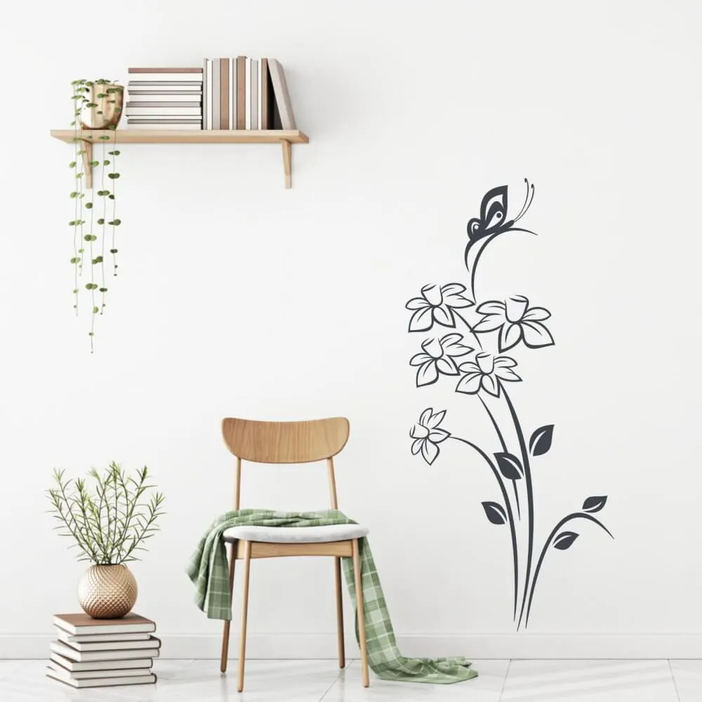 Faltetoválás - Nárcisz és lepke